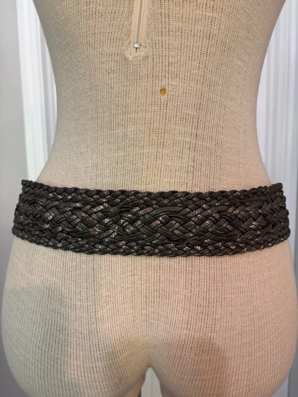 Loft pewter grey woven sz S wide belt
